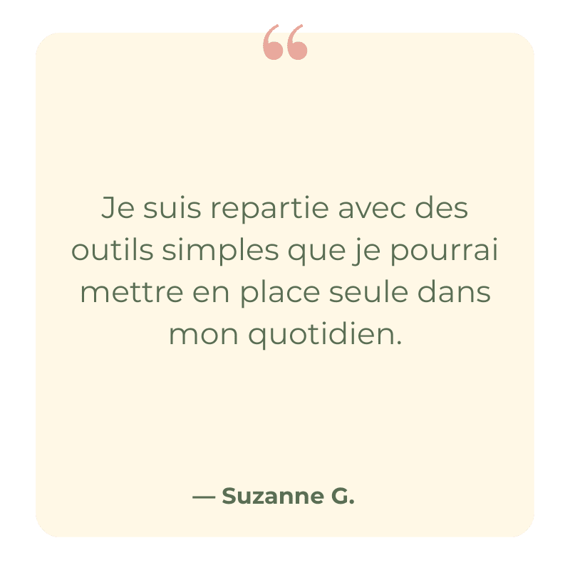 Témoignage sophrologie QVT paris  - Suzanne